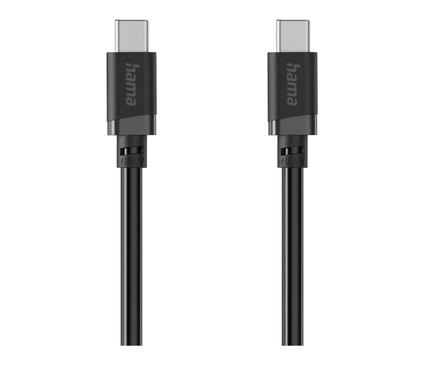 Hama Kabel ładujacy/data USB-C 60W 2m czarny - 1580625 - zdjęcie